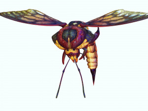 DOWNLOAD BEE 3D MODEL - ANIMATED - INSECT RAPTOR LINHERAPTOR MICRO BEE FLYING - POKMON - DRAGON - 3D 模型