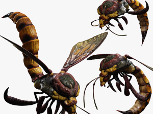 DOWNLOAD BEE 3D MODEL - ANIMATED - INSECT RAPTOR LINHERAPTOR MICRO BEE FLYING - POKMON - DRAGON - 3D 模型