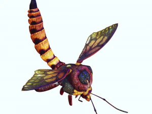 DOWNLOAD BEE 3D MODEL - ANIMATED - INSECT RAPTOR LINHERAPTOR MICRO BEE FLYING - POKMON - DRAGON - 3D Model