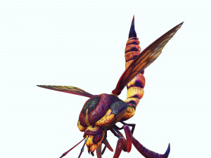 DOWNLOAD BEE 3D MODEL - ANIMATED - INSECT RAPTOR LINHERAPTOR MICRO BEE FLYING - POKMON - DRAGON - 3D 模型