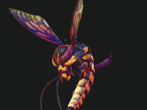 DOWNLOAD BEE 3D MODEL - ANIMATED - INSECT RAPTOR LINHERAPTOR MICRO BEE FLYING - POKMON - DRAGON - 3D 模型