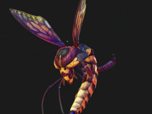 DOWNLOAD BEE 3D MODEL - ANIMATED - INSECT RAPTOR LINHERAPTOR MICRO BEE FLYING - POKMON - DRAGON - 3D Model