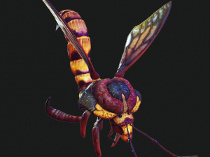DOWNLOAD BEE 3D MODEL - ANIMATED - INSECT RAPTOR LINHERAPTOR MICRO BEE FLYING - POKMON - DRAGON - 3D 模型