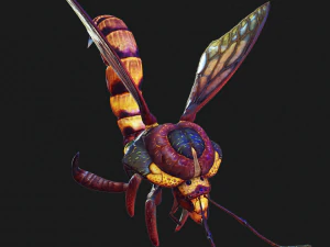 DOWNLOAD BEE 3D MODEL - ANIMATED - INSECT RAPTOR LINHERAPTOR MICRO BEE FLYING - POKMON - DRAGON - 3D Model