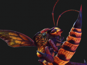 DOWNLOAD BEE 3D MODEL - ANIMATED - INSECT RAPTOR LINHERAPTOR MICRO BEE FLYING - POKMON - DRAGON - 3D 模型