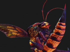 DOWNLOAD BEE 3D MODEL - ANIMATED - INSECT RAPTOR LINHERAPTOR MICRO BEE FLYING - POKMON - DRAGON - 3D Model