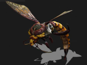 DOWNLOAD BEE 3D MODEL - ANIMATED - INSECT RAPTOR LINHERAPTOR MICRO BEE FLYING - POKMON - DRAGON - 3D Model