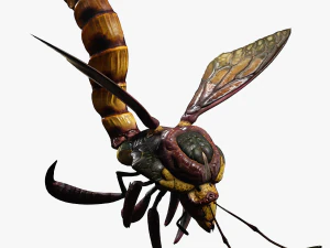 DOWNLOAD BEE 3D MODEL - ANIMATED - INSECT RAPTOR LINHERAPTOR MICRO BEE FLYING - POKMON - DRAGON - 3D Model