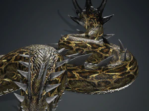 ダウンロード バジリスク 3D モデル アニメーション - 動物クリーチャー ファンアート バジリスク バジリスク 恐竜 恐竜 ヘビ 3Dモデル