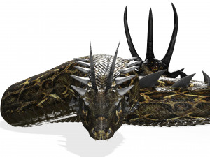 DOWNLOAD BASILIK 3D MODEL ANIMATED - ANIMAL CREATURE FAN ART BASILIK BASILIK DINOSAUR DINOSAUR SNAKE Modèle 3D