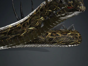 ダウンロード バジリスク 3D モデル アニメーション - 動物クリーチャー ファンアート バジリスク バジリスク 恐竜 恐竜 ヘビ 3Dモデル