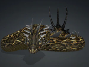 ダウンロード バジリスク 3D モデル アニメーション - 動物クリーチャー ファンアート バジリスク バジリスク 恐竜 恐竜 ヘビ 3Dモデル