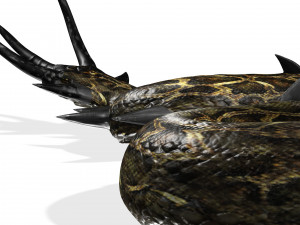 DOWNLOAD BASILIK 3D MODEL ANIMATED - ANIMAL CREATURE FAN ART BASILIK BASILIK DINOSAUR DINOSAUR SNAKE Modèle 3D