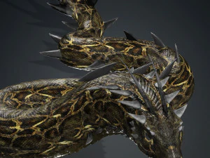 ダウンロード バジリスク 3D モデル アニメーション - 動物クリーチャー ファンアート バジリスク バジリスク 恐竜 恐竜 ヘビ 3Dモデル