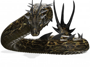 DOWNLOAD BASILIK 3D MODEL ANIMATED - ANIMAL CREATURE FAN ART BASILIK BASILIK DINOSAUR DINOSAUR SNAKE Modèle 3D