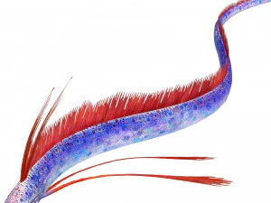 SCARICA CODA DI CAPELLI SCARICA DINOSAURO PESCE DINOSAURO CODA DI CAPELLI PESCE MODELLO 3D ANIMATO - CODA DI CAPELLI Modello 3D