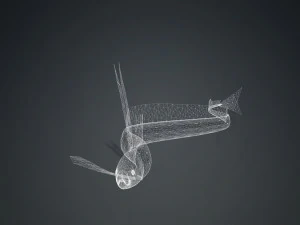 SCARICA CODA DI CAPELLI SCARICA DINOSAURO PESCE DINOSAURO CODA DI CAPELLI PESCE MODELLO 3D ANIMATO - CODA DI CAPELLI Modello 3D