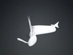 SCARICA CODA DI CAPELLI SCARICA DINOSAURO PESCE DINOSAURO CODA DI CAPELLI PESCE MODELLO 3D ANIMATO - CODA DI CAPELLI Modello 3D