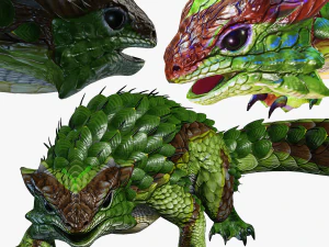 DINOSAUR REPTILE DOWNLOAD SPINEYLIZARD 3D MODEL SPINEYLIZARD CHARMANDER LIZARD DINOSAUR 3D Model