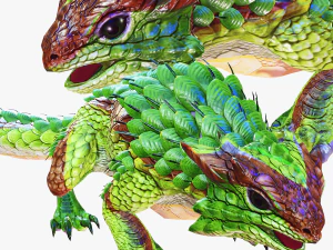 恐龙下载多刺蜥蜴 3D 模型爬行动物邪恶怪物多刺蜥蜴动画史前 3D 模型