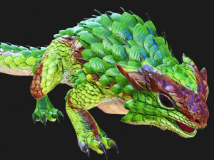 DINOSAUR DOWNLOAD SPINEYLIZARD 3D MODEL REPTILE EVIL MONSTER SPINEYLIZARD ANIMATED PREHISTORIC 3D Model