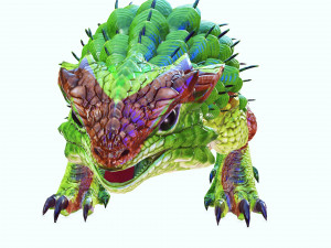 DINOSAUR DOWNLOAD SPINEYLIZARD 3D MODEL REPTILE EVIL MONSTER SPINEYLIZARD ANIMATED PREHISTORIC 3D Model