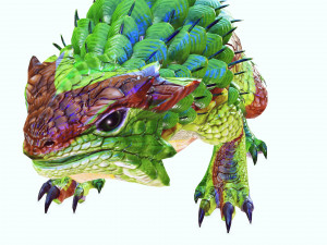 DINOSAUR DOWNLOAD SPINEYLIZARD 3D MODEL REPTILE EVIL MONSTER SPINEYLIZARD ANIMATED PREHISTORIC 3D Model