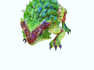 DINOSAUR DOWNLOAD SPINEYLIZARD 3D MODEL REPTILE EVIL MONSTER SPINEYLIZARD ANIMATED PREHISTORIC 3D Model