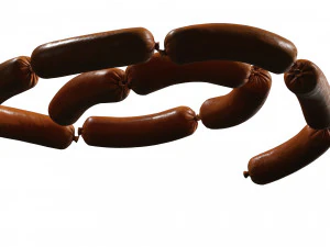 SAUSAGE PORK MEAT FOOD 3D MODEL PIG - FRANKFURTER - HOT DOG - BANGER SAUSAGE PORK MEAT FOOD 3D Model
