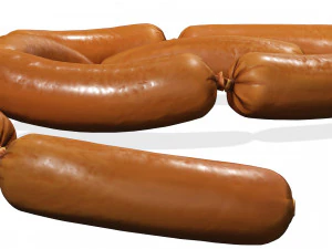 SAUSAGE PORK MEAT FOOD 3D MODEL PIG - FRANKFURTER - HOT DOG - BANGER SAUSAGE PORK MEAT FOOD 3D Model
