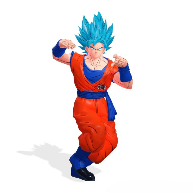 DRAGON BALL GOKU MODELLO 3D RIGGED GOKU GIRL GIRL GOKU BOY super saiyan blu Modello 3D .c4d .max .obj .3ds .fbx .stl .blend