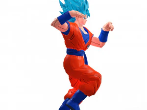 DRAGON BALL GOKU MODELLO 3D RIGGED GOKU GIRL GIRL GOKU BOY super saiyan blu Modello 3D