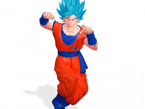DRAGON BALL GOKU 3D MODEL RIGGED GOKU GIRL GIRL GOKU BOY super saiyan blue 3D Model