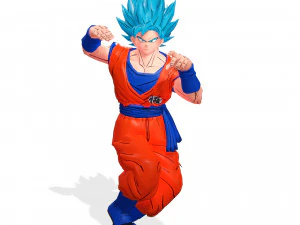 DRAGON BALL GOKU MODELLO 3D RIGGED GOKU GIRL GIRL GOKU BOY super saiyan blu Modello 3D