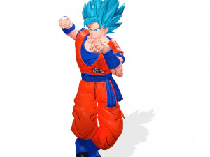 DRAGON BALL GOKU MODELLO 3D RIGGED GOKU GIRL GIRL GOKU BOY super saiyan blu Modello 3D