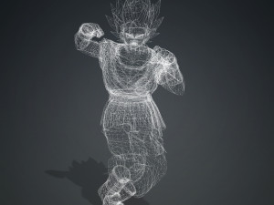 DRAGON BALL GOKU 3D MODEL RIGGED GOKU GIRL GIRL GOKU BOY super saiyan blue 3D Model