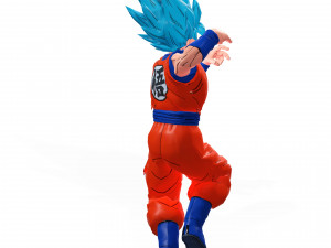 DRAGON BALL GOKU 3D MODEL RIGGED GOKU GIRL GIRL GOKU BOY super saiyan blue 3D Model