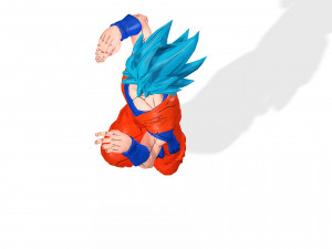 DRAGON BALL GOKU 3D MODEL RIGGED GOKU GIRL GIRL GOKU BOY super saiyan blue 3D Model