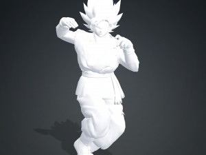 DRAGON BALL GOKU 3D MODEL RIGGED GOKU GIRL GIRL GOKU BOY super saiyan blue 3D Model