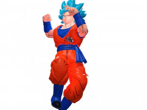 DRAGON BALL GOKU MODELLO 3D RIGGED GOKU GIRL GIRL GOKU BOY super saiyan blu Modello 3D