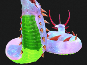 DOWNLOAD BASILIK 3D MODEL ANIMAL PYTHON BASILIK FANTASY DINOSAUR RAPTOR SNAKE DEMON DEVIL REPTILE 3D Model