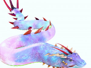 DOWNLOAD BASILIK 3D MODEL ANIMAL PYTHON BASILIK FANTASY DINOSAUR RAPTOR SNAKE DEMON DEVIL REPTILE 3D Model