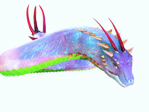 DOWNLOAD BASILIK 3D MODEL ANIMAL PYTHON BASILIK FANTASY DINOSAUR RAPTOR SNAKE DEMON DEVIL REPTILE 3D Model