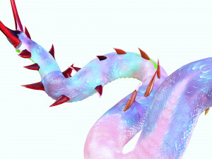 DOWNLOAD BASILIK 3D MODEL ANIMAL PYTHON BASILIK FANTASY DINOSAUR RAPTOR SNAKE DEMON DEVIL REPTILE 3D Model