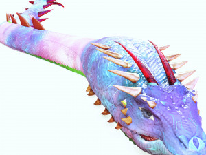 DOWNLOAD BASILIK 3D MODEL ANIMAL PYTHON BASILIK FANTASY DINOSAUR RAPTOR SNAKE DEMON DEVIL REPTILE 3D Model