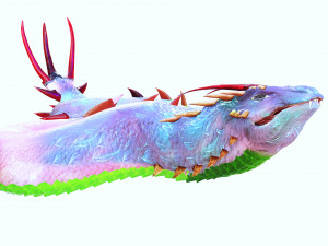 DOWNLOAD BASILIK 3D MODEL ANIMAL PYTHON BASILIK FANTASY DINOSAUR RAPTOR SNAKE DEMON DEVIL REPTILE 3D Model