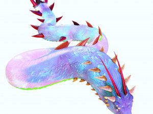 DOWNLOAD BASILIK 3D MODEL ANIMAL PYTHON BASILIK FANTASY DINOSAUR RAPTOR SNAKE DEMON DEVIL REPTILE 3D Model