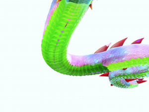 DOWNLOAD BASILIK 3D MODEL ANIMAL PYTHON BASILIK FANTASY DINOSAUR RAPTOR SNAKE DEMON DEVIL REPTILE 3D Model