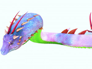 DOWNLOAD BASILIK 3D MODEL ANIMAL PYTHON BASILIK FANTASY DINOSAUR RAPTOR SNAKE DEMON DEVIL REPTILE 3D Model