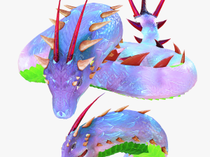 DOWNLOAD BASILIK 3D MODEL ANIMAL PYTHON BASILIK FANTASY DINOSAUR RAPTOR SNAKE DEMON DEVIL REPTILE 3D Model